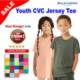 BELLA + CANVAS® Youth CVC Jersey Crew Neck Short sleeve Tee - 3001YCVC