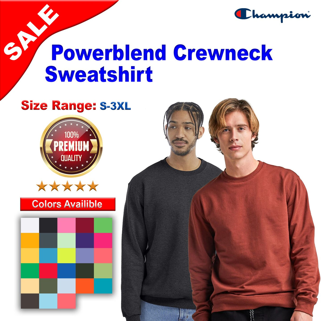 Champion® Powerblend Crewneck Sweatshirt