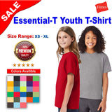 Hanes® Essential-T Crewneck Short Sleeve Youth T-Shirt