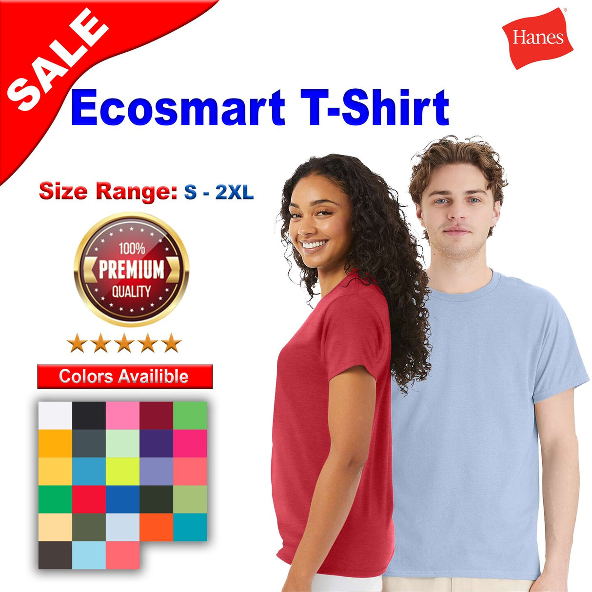 Hanes® Ecosmart Crewneck Short Sleeve T-Shirt
