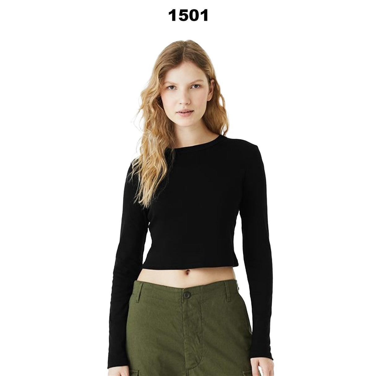 BELLA + CANVAS® Women's Micro Rib Boat Long Sleeve Baby Tee