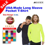 Bayside® USA-Made Long Sleeve Pocket T-Shirt