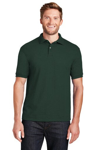 Hanes EcoSmart jersey knit sport shirt with collared polo design