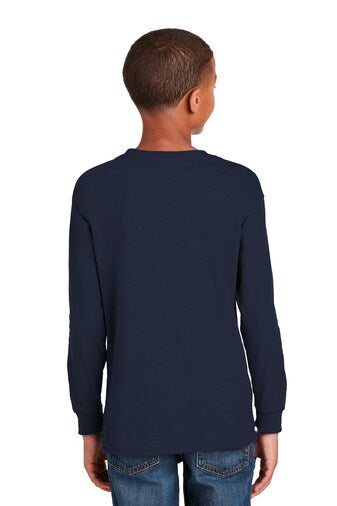 Gildan Youth Heavy Cotton Long Sleeve Crew-Neck T-Shirt – Soft Cotton Tee