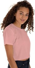 BELLA + CANVAS Women’s Crewneck Short Sleeve Flowy Crop Tee in Mauve