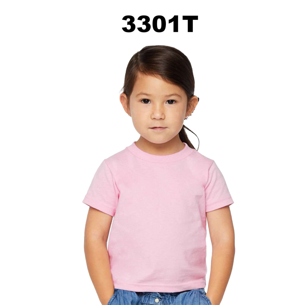 RADYAN® Toddler Cotton Jersey Crew Neck Short Sleeve Tee - 3301T