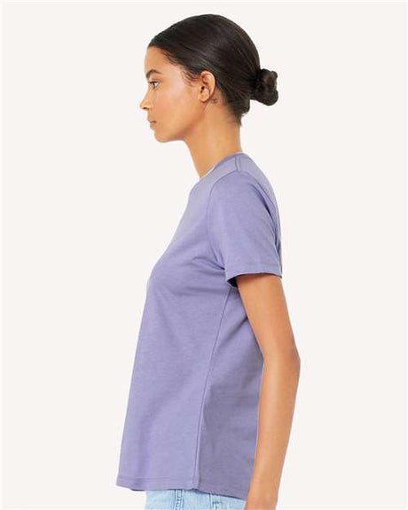 BELLA + CANVAS Women’s Relaxed Jersey Crewneck Short Sleeve Tee in Charity Pink