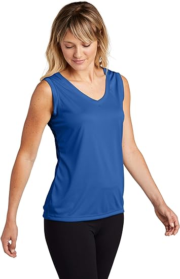 Sport-Tek® Ladies Sleeveless PosiCharge Competitor V-Neck Tee