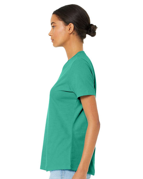 Camiseta relajada de jersey para mujer con cuello redondo y manga corta BELLA + CANVAS®