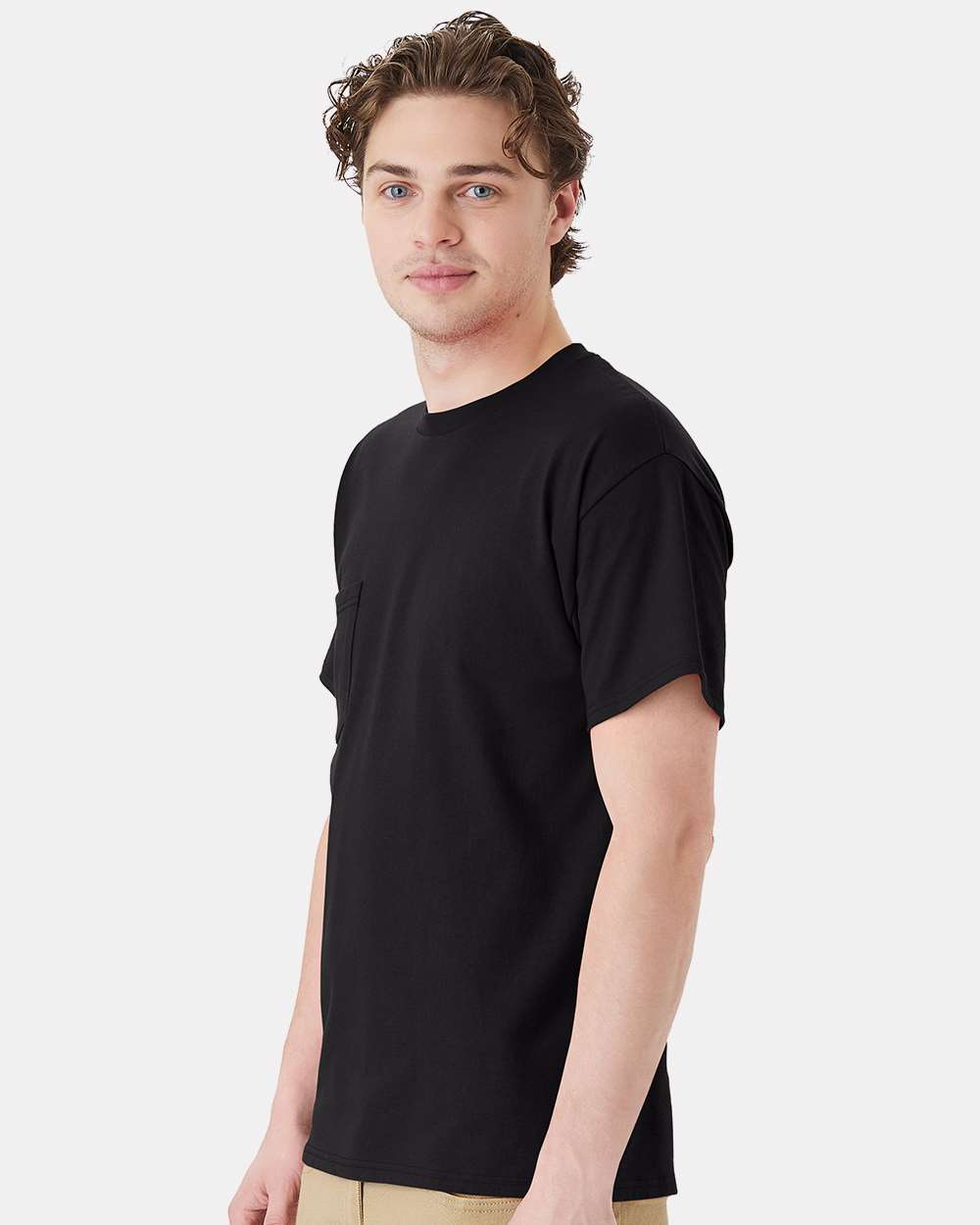 Hanes® Essential T Pocket Crew Neck Short Sleeve T-Shirt