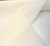 Batiste Cream Sheer Polyester Fabric - Cream Sheer, 118" Width (1 Yard)