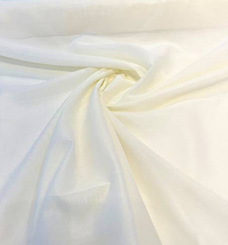 Batiste Cream Sheer Polyester Fabric - Cream Sheer, 118" Width (1 Yard)