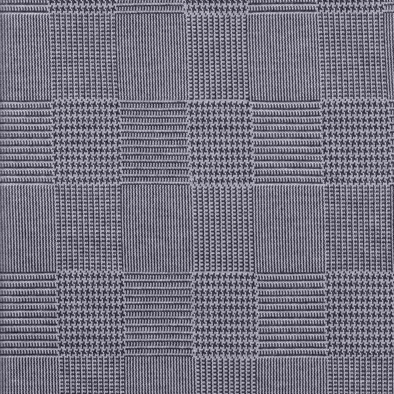 Plaid Double Knit Stretch Fabric Navy