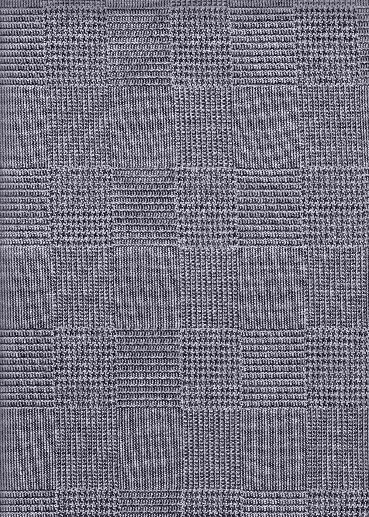 Plaid Double Knit Stretch Fabric Navy