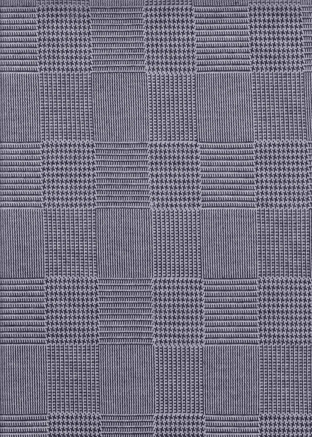 1 Yard Navy Knit Check Fabric, 56/57? Wide Rayon Polyester Spandex Blend