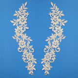 Corded Floral Applique Mesh Lace