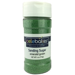 Emerald Green Sanding Sugar - 4 Ounce