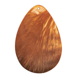 Burnt Coral Mother of Pearl Pendant - 3" x 2.125"