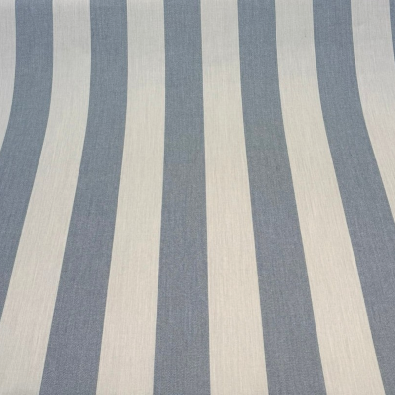 Sunbrella Stripe Leisure Denim Blue Outdoor 40625-0001 Acrylic Fabric - Denim Blue And Ivory Wide Stripe, 54" Width (1 Yard)