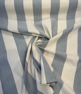 Sunbrella Stripe Leisure Denim Blue Outdoor 40625-0001 Acrylic Fabric - Denim Blue And Ivory Wide Stripe, 54" Width (1 Yard)