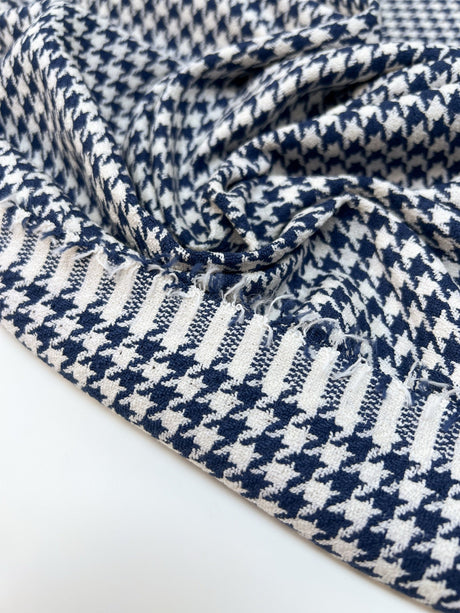 Cotton Houndstooth Tweed Fabric