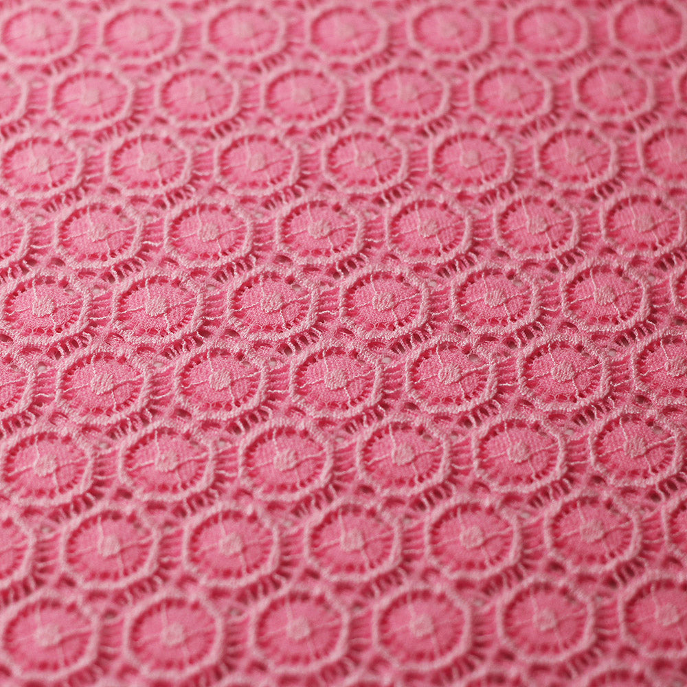 Victorian Stretch Lace Nylon Spandex Fabric - Multiple Colors, Polka Dot Lace, 58/60" Width, 170 GSM (1 Yard)