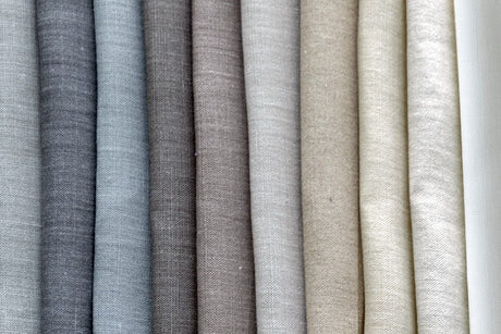 Nelen & Delbeke Belgian Linen Lino Clay Fabric - Clay Brown Woven Texture, 59" Width (1 Yard)