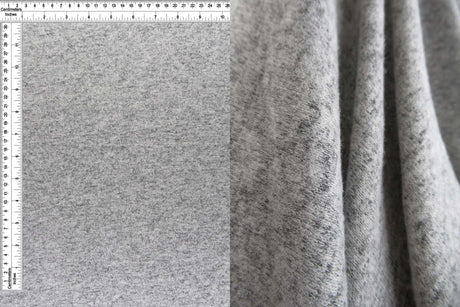 Brushed Fleece Stretch Knit Heather Grey