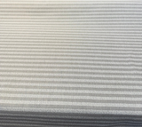 Sunbrella Ely Ticking Silver Stripe Solution Dyed Acrylic Fabric - Silver Gray Ticking Stripe, 54" Width (By The Yard)