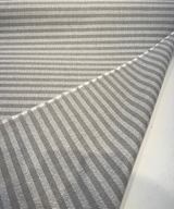 Sunbrella Ely Ticking Silver Stripe Solution Dyed Acrylic Fabric - Silver Gray Ticking Stripe, 54" Width (By The Yard)