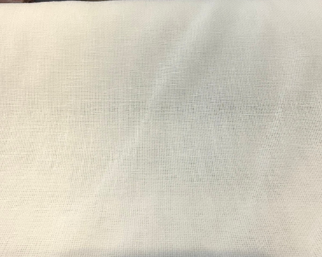 Linen Sheer Plain Off White Polyester Fabric - Linen Sheer Plain, 118" Width (By The Yard)