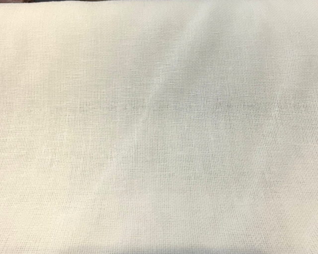 Linen Sheer Plain Off White Polyester Fabric - Linen Sheer Plain, 118" Width (By The Yard)