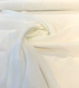 Linen Sheer Plain Off White Polyester Fabric - Linen Sheer Plain, 118" Width (By The Yard)