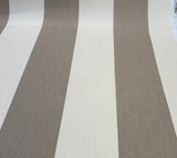 Sunbrella Regency Sand Stripe Solution Dyed Acrylic Fabric - Cream Beige Large Scale Stripe, 54" Width, 9" Vertical Repeat (1 Yard)