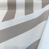 Sunbrella Regency Sand Stripe Solution Dyed Acrylic Fabric - Cream Beige Large Scale Stripe, 54" Width, 9" Vertical Repeat (1 Yard)