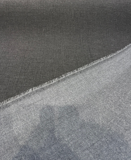 Sunbrella Piazza Black Char Solution Dyed Acrylic Fabric - Solid Textured Black Char, 54" Width (1 Yard)