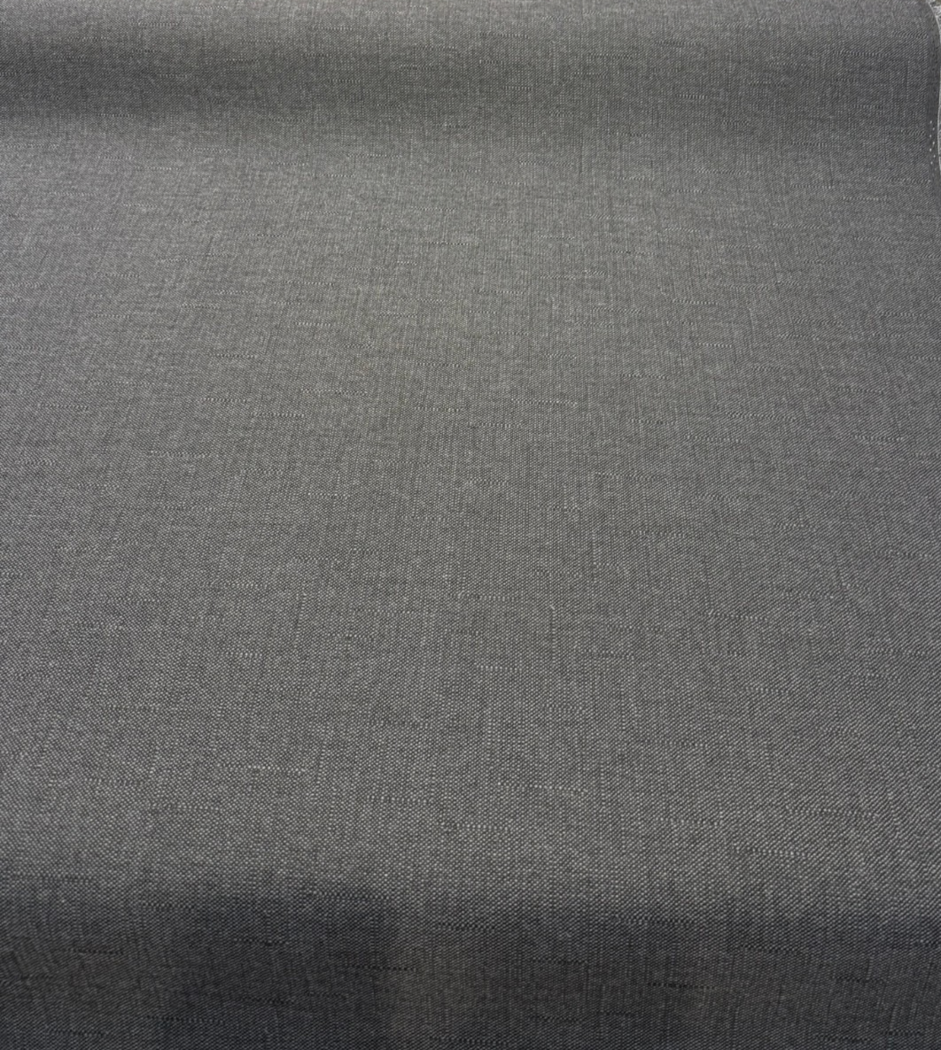 Sunbrella Piazza Black Char Solution Dyed Acrylic Fabric - Solid Textured Black Char, 54" Width (1 Yard)