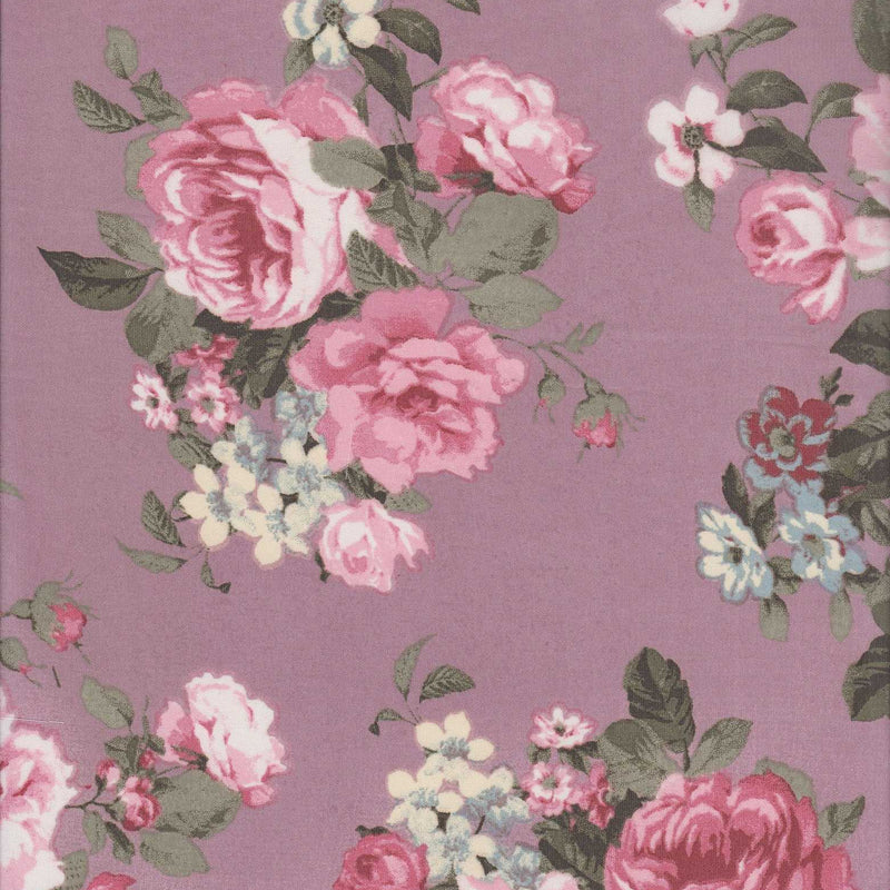 Floral Chiffon Woven Fabric Mauve