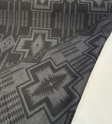 Harding Char Black Solution Dyed Acrylic Fabric - Southwest Pattern, 54" Width (1 Yard)
