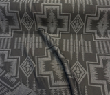 Harding Char Black Solution Dyed Acrylic Fabric - Southwest Pattern, 54" Width (1 Yard)