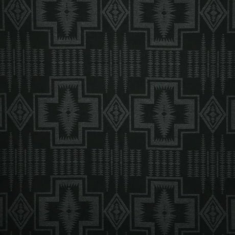 Harding Char Black Solution Dyed Acrylic Fabric - Southwest Pattern, 54" Width (1 Yard)