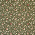 Gayle Moss Green Scattered Rose Tapestry Chenille Fabric - Moss Green, Scattered Rose, 6.5" Horizontal Repeat, 7.0" Vertical Repeat (1 Yard)