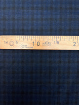 Knitted Fabric Blue Black Checked Italian Stretch