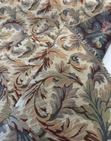 Gretel Ivory Floral Fern Tapestry - Polyester Cotton Fabric, Ivory Floral Fern Pattern, 14" Vertical Repeat, 13.5" Horizontal Repeat (1 Yard)