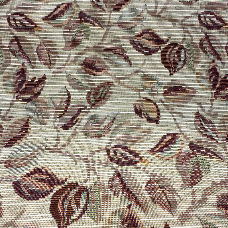 Gabrielle Ivory Leaves Branches Tapestry Upholstery Fabric - Ivory Leaves And Branches, Woven Tapestry, 54" Width (1 Yard)