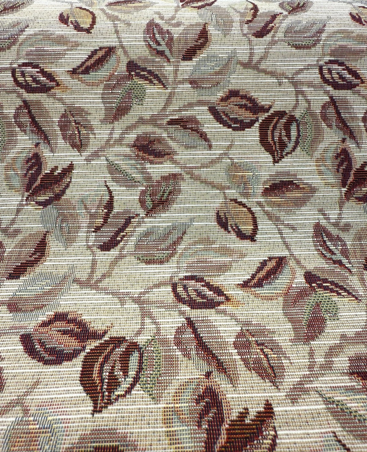 Gabrielle Ivory Leaves Branches Tapestry Upholstery Fabric - Ivory Leaves And Branches, Woven Tapestry, 54" Width (1 Yard)