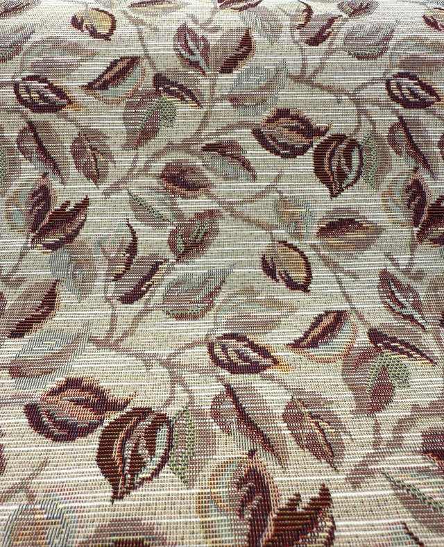Gabrielle Ivory Leaves Branches Tapestry Upholstery Fabric - Ivory Leaves And Branches, Woven Tapestry, 54" Width (1 Yard)
