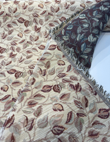 Gabrielle Ivory Leaves Branches Tapestry Upholstery Fabric - Ivory Leaves And Branches, Woven Tapestry, 54" Width (1 Yard)