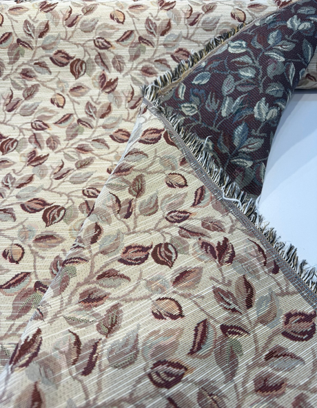 Gabrielle Ivory Leaves Branches Tapestry Upholstery Fabric - Ivory Leaves And Branches, Woven Tapestry, 54" Width (1 Yard)