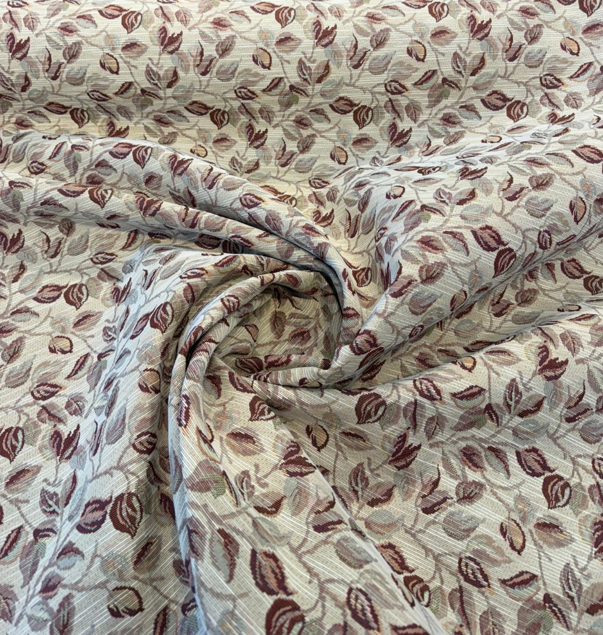 Gabrielle Ivory Leaves Branches Tapestry Upholstery Fabric - Ivory Leaves And Branches, Woven Tapestry, 54" Width (1 Yard)